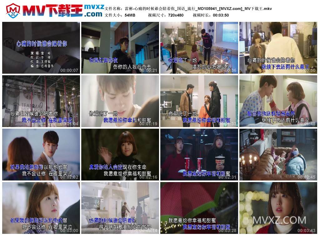 雷彬-心痛的时候谁会陪着你_国语_流行_MD105941